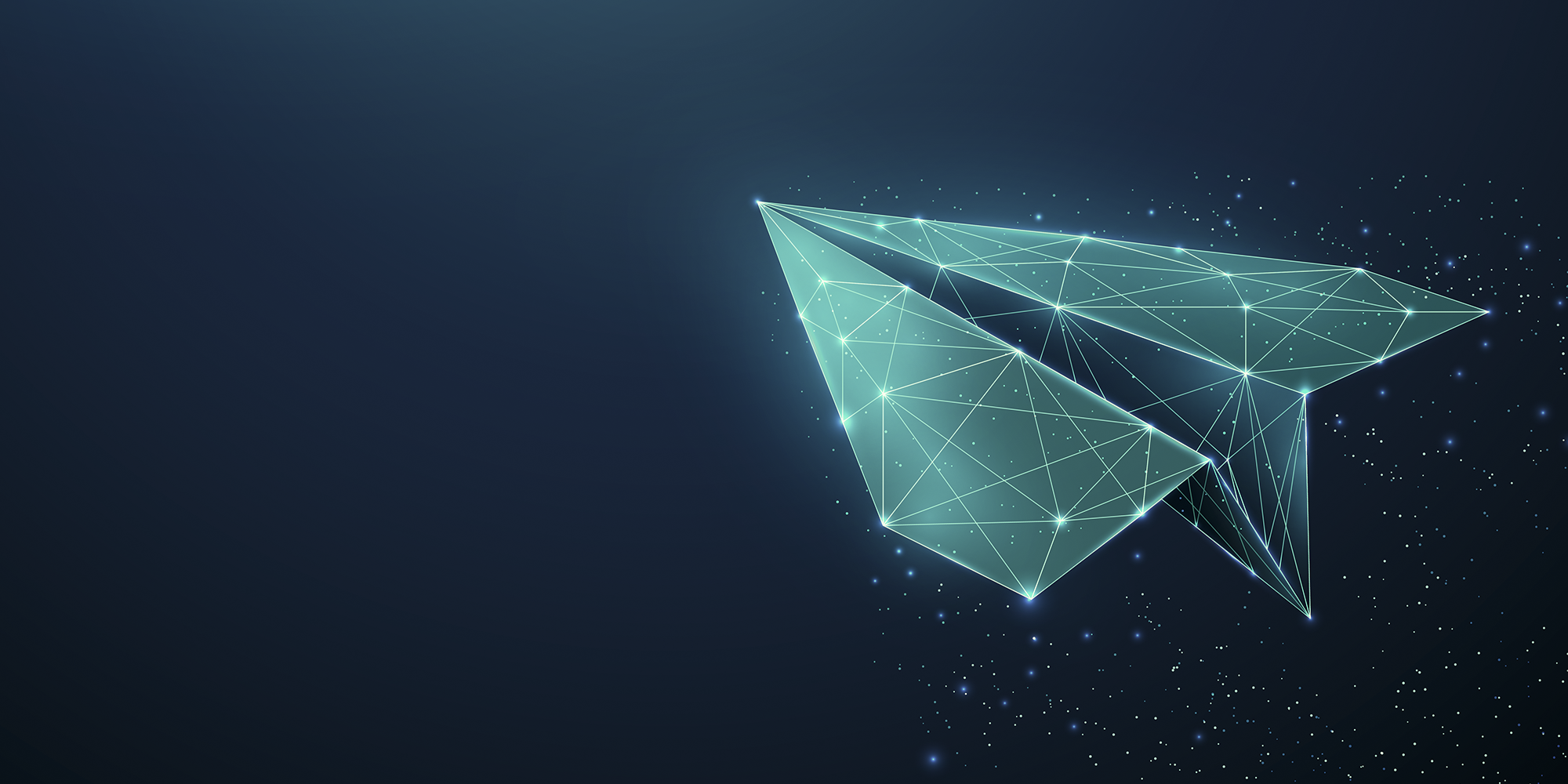 SEO, digital image of a paper plane